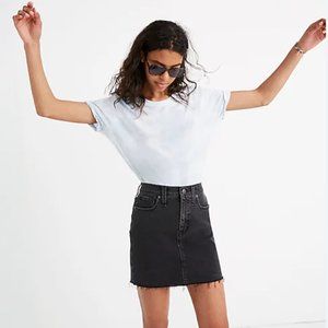 Denim Straight Mini Skirt